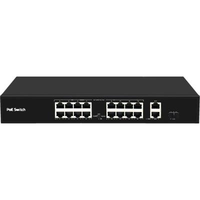 Cina New 300W 100M/Gigabit 19 Ports LACP Network Switch Professional Industrial Ethernet Switch Smart Standard PoE Switch in vendita