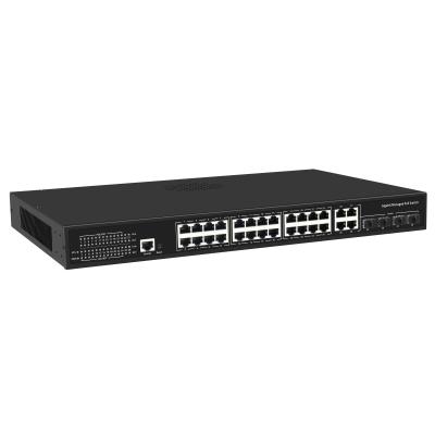 China Durable LACP Network IC 32 400W 10/100/1000Mbps High Quality Ports Controlled Gigabit Cameras PoE Switch for sale