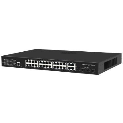 Cina LACP High Power 32 Ports Controlled Ethernet Switch 300W CCTV Energy Saving Power Saving PoE Switch in vendita