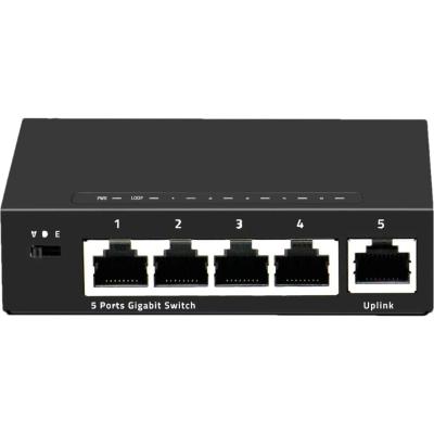 Κίνα High Quality Industrial QoS Switch 5 Ports Gigabit Network Switch Mute Ethernet Smart Switch &Speed προς πώληση