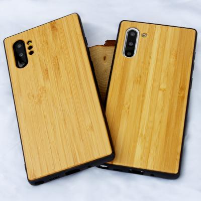 China Corner Four Protect Shockproof Factory Selling Real Bamboo Hybrid TPU Shock Proof Phone Bumper Case For Samsung Galaxy Note 10 Plus S10 Note 20 Wood Cover for sale