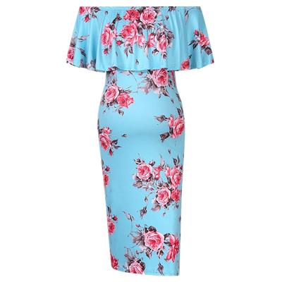 China Antibacterial High Quality Maternity Dress Printed Dress For Pregnant Women Casual Dress for sale