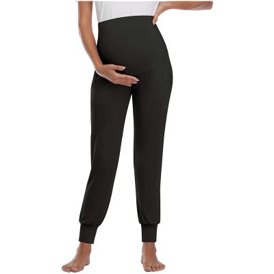 China Pregnant Women Antibacterial Maternity Leggings Over Belly Care Pants Husband Pants Wife Pregnant Gifts for sale