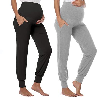 China New Antibacterial Belly Lift Pants For Pregnant Women Quality Solid Color Belly High Waist Lifting Pants for sale