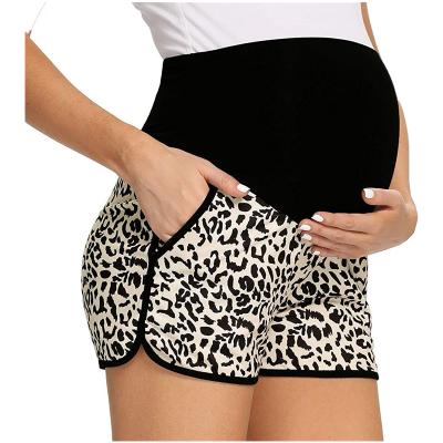 China Plus Size Fitness Sports Woman Wear Comfortable Yoga Sports Shorts Antibacterial Pregnant Maternity Yoga Short Extra Shorts for sale