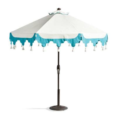 China Modern Wholesale Metal Windproof Umbrella Customized Branded Big Outdoor Parasol Patio Umbrella for sale