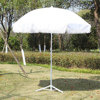 China Modern High Quality Portable Outdoor Patio Garden Beach Leisure Sun Shade Set Beach Tassels Umbrella Picnic for sale