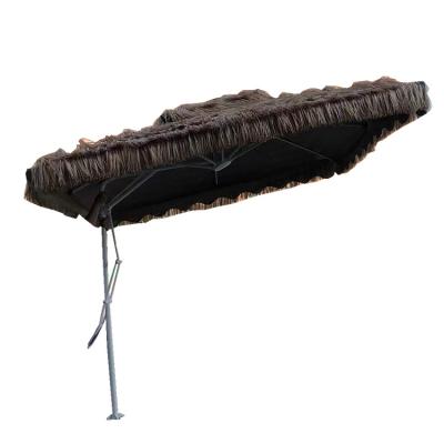 China Modern Fashion Outdoor Patio Beach Sun Parasol Straw Umbrella For Garden for sale