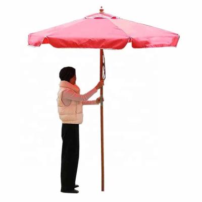 China Modern Patio Garden Parasol Sun Luxury Beach Umbrella Wood Sunshade Canopy Outdoor Parasol For Backyard for sale