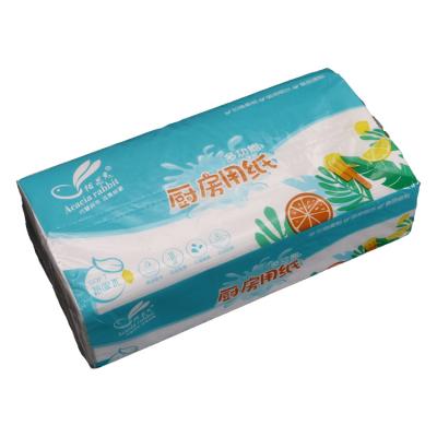 China Competitive Price Virgin Wood Pulp 2 Ply Oil Absorption Water Locking Tissue Box Kitchen Paper Towel for sale