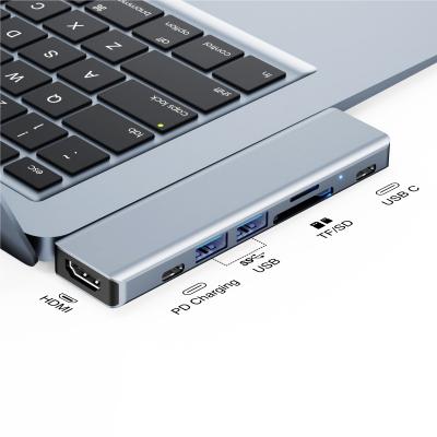 China For Macbook USB Hub Multiport USB C Hub Docking Station For Macbook USB C Hub Adapter Type USB C Hub With PD Charging Port for sale