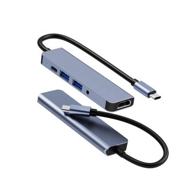 China USB USB C Left Aluminum Hub Extension Charging Palladium Docking Station with C Hub Data Transfer Type for MacBook Pro for sale