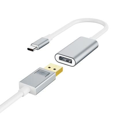 China Type-C Enabled Devices USB C to DisplayPort Adapter Support 4K USB Type C to DisplayPort DP Male to Female Converter for sale