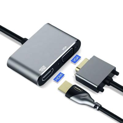 China Left Extension for Macbook Docking Station Type C to Multifunctional Charging Type HDTV VGA USB 3.0 USB C Hub Adapter for sale