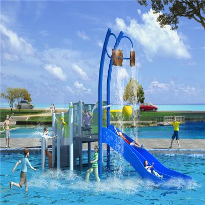 China Commercial Outdoor Playground Histar Water Slide Equipment Water Splash Park for sale