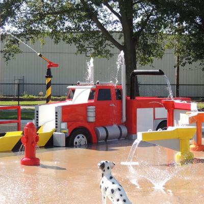 China Outdoor Playground Histar Kids Sprinkle Fire Pump Splash Pad Park Water Play Equipment For Kids for sale