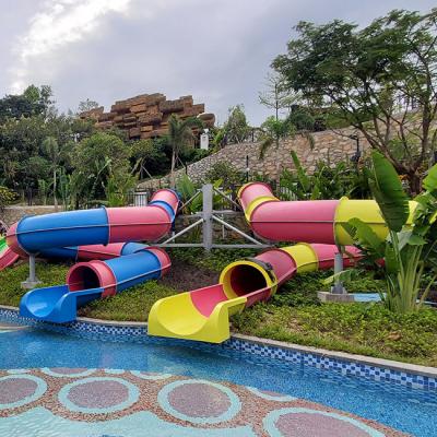 China Professional Commercial Outdoor Playground Histar Fiberglass Water Park Slide For Kids for sale