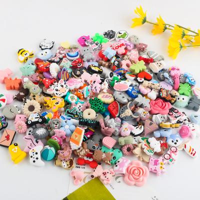 China Custom BPA Free Viable Cartoon Animal Silicone Baby Teething Silicone Food Grade Focal Beads For Pen Key Chain Bracelet Jewelry Making for sale