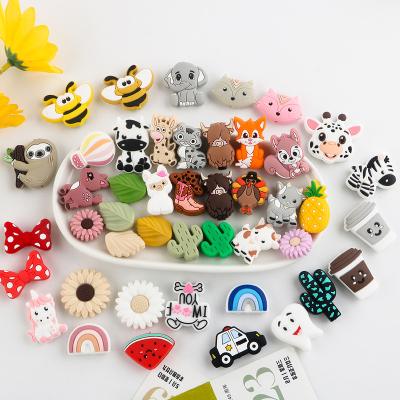 China Reviright Colorful Hot Sale Food Grade DIY Gift Bracelet Necklace Pacifier Chain Teeth Chew Focal Beads Wholesale Baby Teething Toys for sale