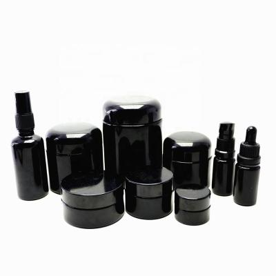 China Personal Care 15g 30g 50g 100g 200ml 250ml 500ml 1000ml Dark Violet Glass Jar Use For Herbal Medicine Or Precious Chinese Cosmetics VIO-888R for sale