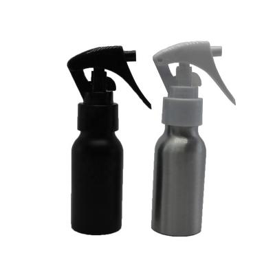 China Wholesale 50ml 100ml Cosmetic Matte Black Silver Color Aluminum Sprayer Bottle Packaging For Cosmetic Packaging AB-28S for sale