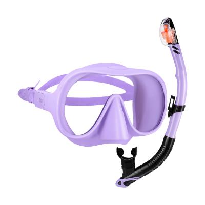 China Hot Selling Waterproof Amazon Diving Gear Set Silicone Air Snorkel Mask Snorkel Set for sale