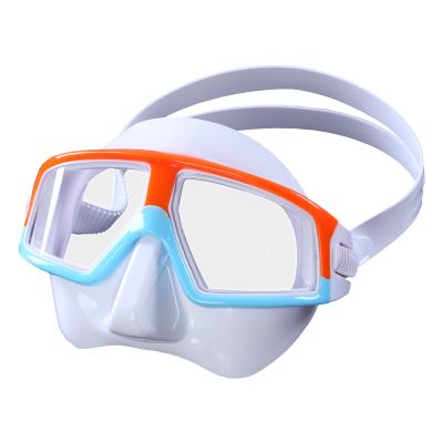 China Full Silicone Design Best Liquid Selling Dual Color Free Diving Tempered Glass Safe Diving Mask For Diving Swimming for sale