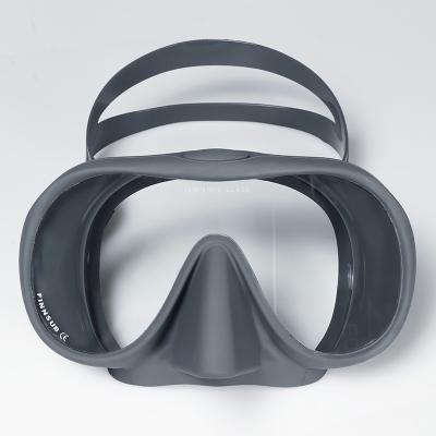 China New Design OEM ODM Design Full Silicone Super Low Volume Low Volume Diving Mask Full Liquid Popular Air Diving Dry Mask for sale