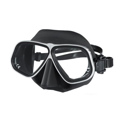 China Wholesale Price Design Metal Full Silicone Face Mask Diving Snorkeling Mask Low Volume Liquid Air Diving Equipment for sale