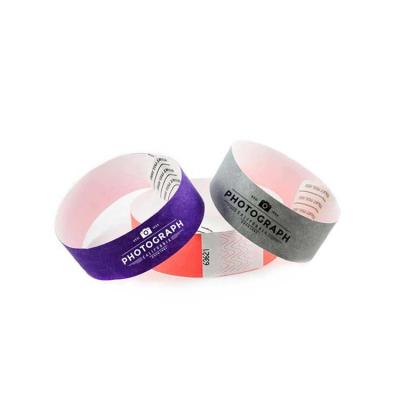 China Hospital ID Wristband Disposable Paper Wristbands With Printable Logo For Patient Tracking for sale