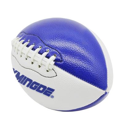 China Wholesale Sports Training Game.Sports Logo Custom Design Machine Pitched Inflatable Blue And White Sports American Football Price for sale