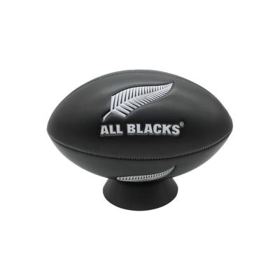 China Sports Training Custom Game.Sports All Original Leather Black Gold Rugby Balls Mini Size 2 for sale