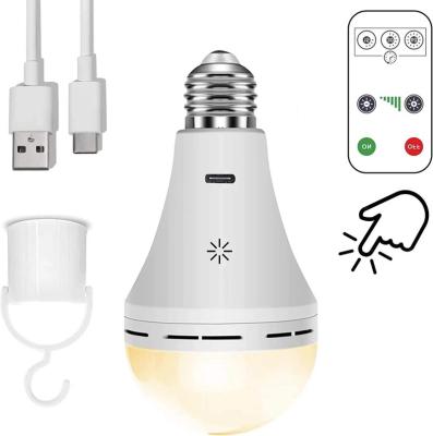 China USB Rechargeable Battery LED Light Bulb Emergency Lighting Hangable E27 Flashlight Residential Multifunctional Outdoor Camping Lamp for sale