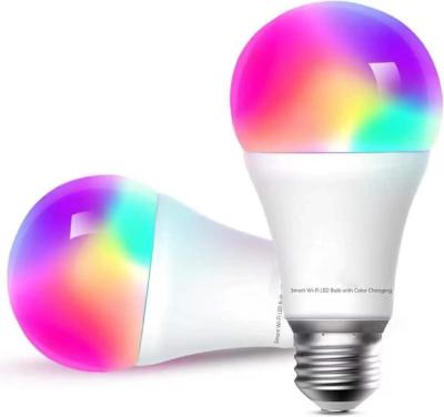 China Modern Smart WiFi LED Light Bulbs Works With Alexa Google Home Dimmable E26 E27/B22 2700K-6500K Multicolor RGBWW for sale