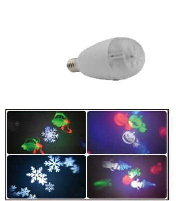 China Wholesale High Quality Faceted Cover Christmas Lighting 4W LED Bulb Projection Lamp Auto Rotating For Disco Party Stage Lamp DJ Bar Party for sale