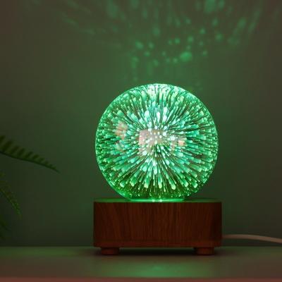 China Modern Famous 3D Firework Star LED Night Light Colorful Crystal Glass Ball USB Projector Lamp for Gifts for Friend and Family for sale