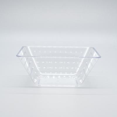 China Factory Made GPPS 13.5 Ounce 5 Party Salad Ice Cream Bowl Clear Plastic Square Clear Kitchen Used Or Part for sale