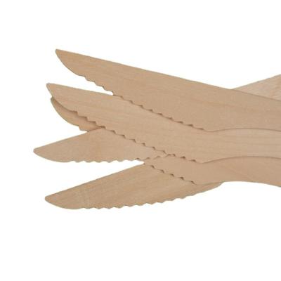 China Travel Biodegradable Wholesale Party Supplies Disposable Premium Wooden Tableware Knife Set for sale