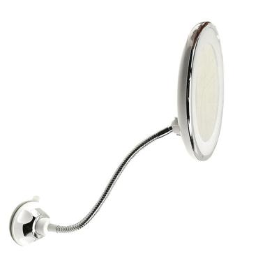 China 10 X Lighted Magnifying Glass With Suction Cup Bent At Will Ledmakeup Artist With Light And Mirror for sale