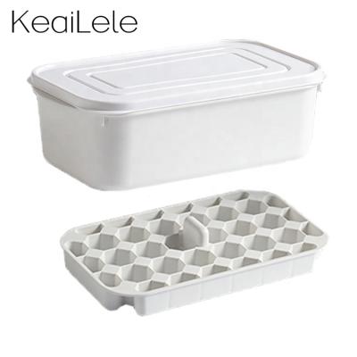 China 2021 New Sustainable KeaiLele Double Ice Tray 27 Diamond Shape Silicon Ice Cube Tray for sale