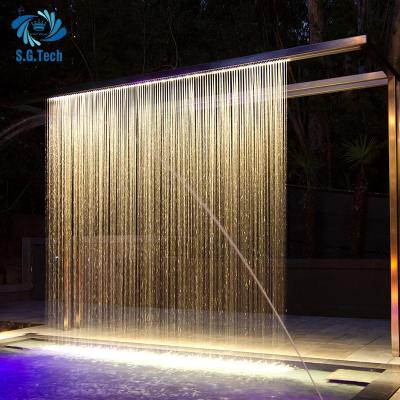 China Water Entering Curtain Made In China Custom Stainless Steel Indoor Outdoor Water Feature Wholesale Water Curtain for sale