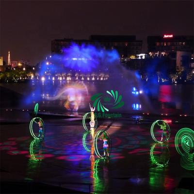 China Outdoor 3D Water Screen Water Cinema Fountain Projection Show with Laser Projector and High Definition Projector for sale