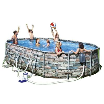 China Commercial Luxury Cheap PVC Plastic Fiberglass Outdoor Inflatable Above Ground Swimming Pool for sale