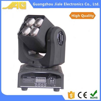 China Nieuwe 4pcs 10w 4in1 leidde de Mini Bewegende Hoofd Lichte Lichten van DJ van het Wasgezoem Lichte Te koop