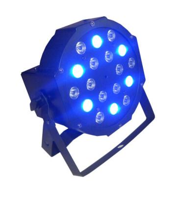 China 18 x 3W RGB llevaron la luz plana/las luces interiores llevadas 7CH DMX del par de DJ de la etapa del par 64 en venta