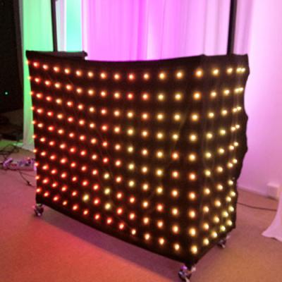 China 1 x 2m Rgb 3in1 bunter LED Videovorhang, Berufslichtvorhang der dekorations-LED zu verkaufen