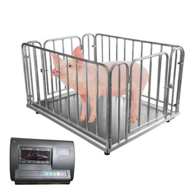 China Stable Performance Heavy Duty Electronic 2 Ton Sheep Weighing Machine Digital Pig Floor Scale 1 Ton Weighing Scale for sale