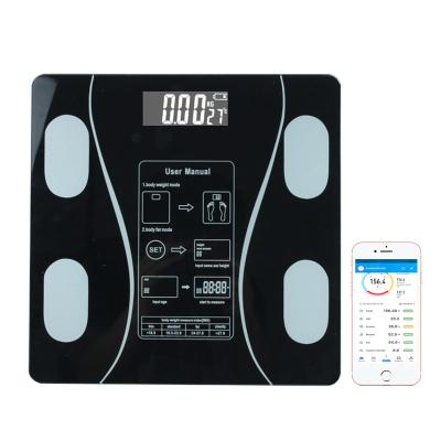 China Body Weighing FOREVER MEASURES Amazon Fashion Design Bathroom Scale BMI Smart Scale Body Fat for sale