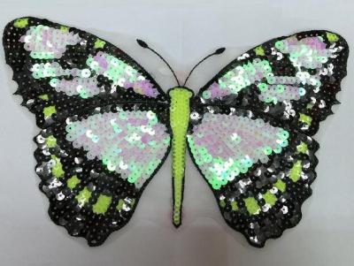 China La mariposa del bordado de la lentejuela de la tela Appliques la malla para el diverso vestido en venta