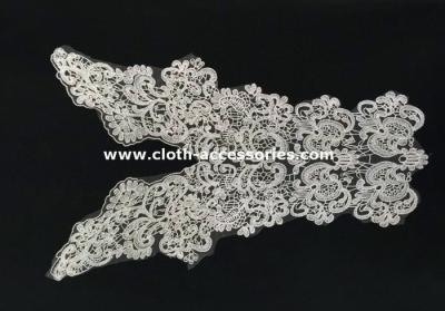 China SGS floral/INTERTEK de los ajustes del cuello del cordón del ganchillo del algodón del parte movible de los 52CM en venta